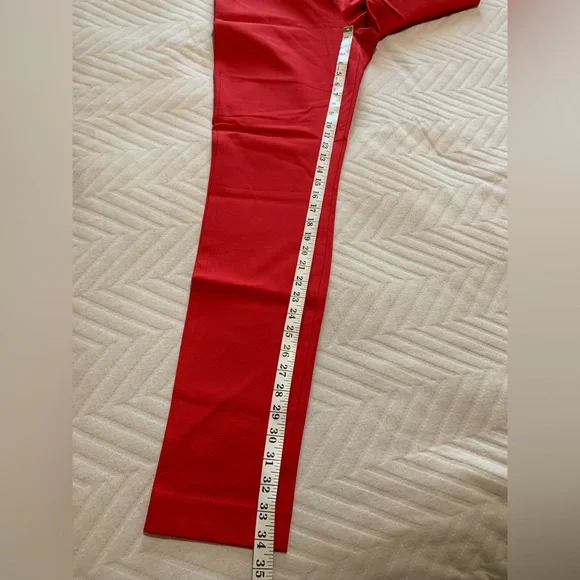 Old Navy Pixie High Rise Secret Slim Pockets Cotton‎ Blend Pants Sz 12 Tall Red - Picture 6 of 8